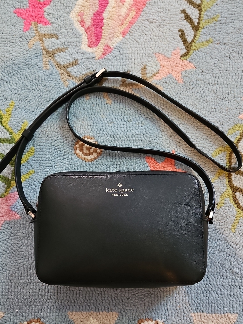 kate spade New York Harper Black Leather Crossbody